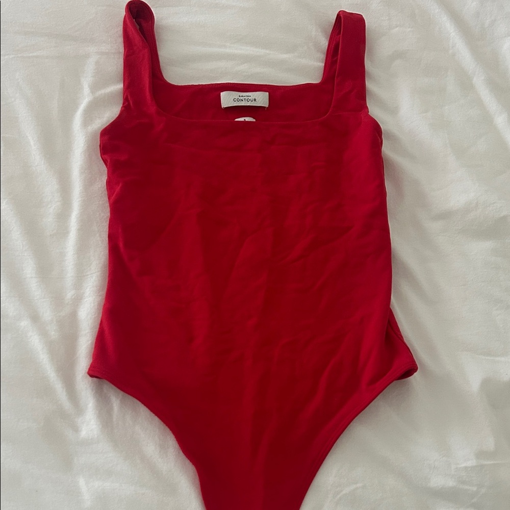Aritzia Babaton Red Contour Bodysuit